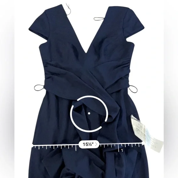 Dress The Population Dana Wrap Waist Bodycon Dress NWT | Navy | Size Small - Picture 9 of 10